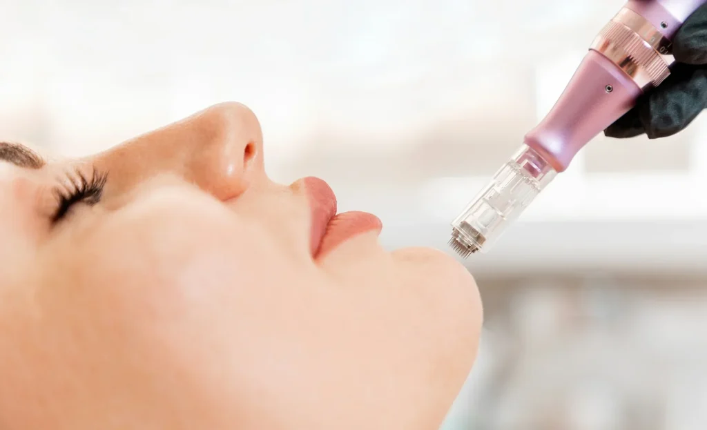 Microneedling aux exosomes pour la régénération de la peau du visage chez Infrasculpt