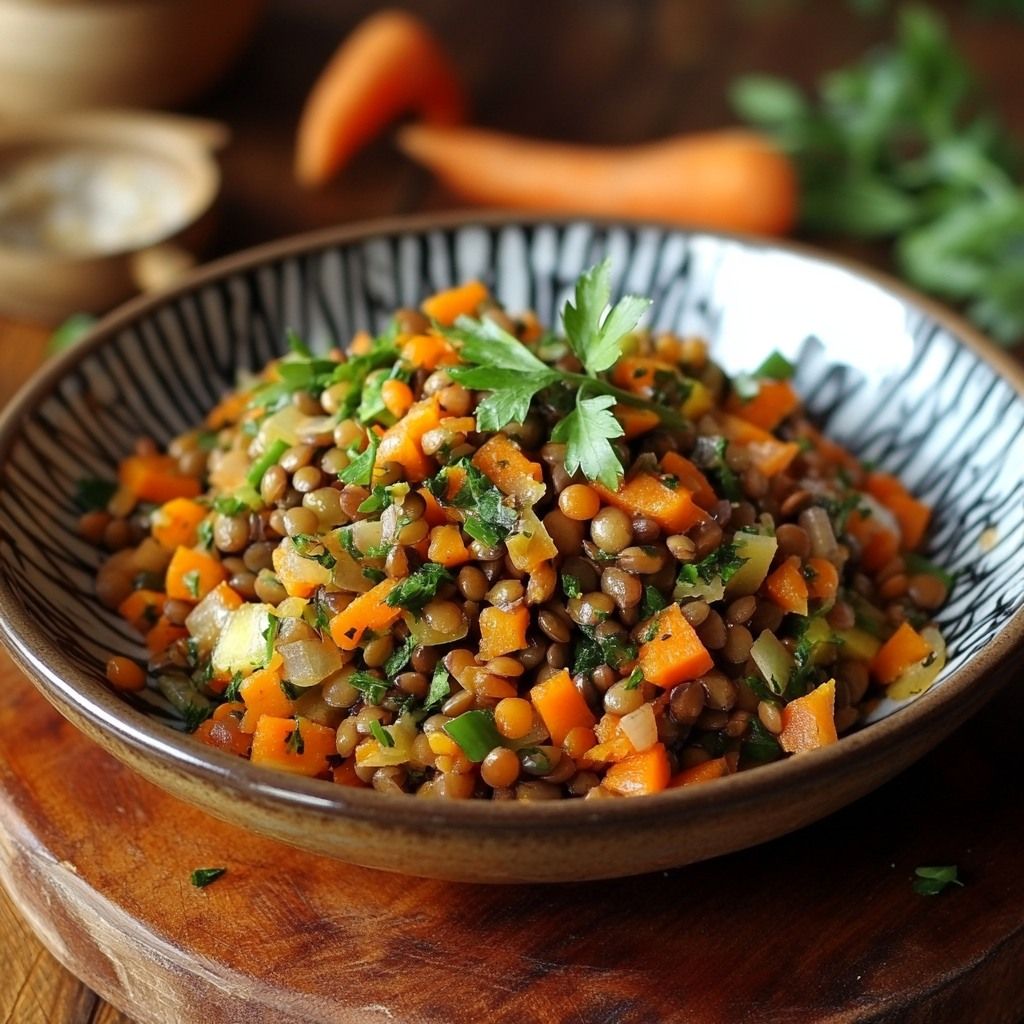 Salade de lentilles au curcuma